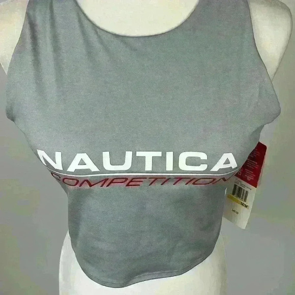 Women's Nautica Competition Crop Top Light Grey Heather NWT Multiple Sizes - Picture 4 of 6